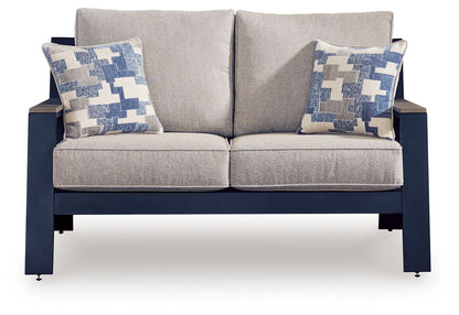 East Beach - Loveseat With Cushion - Blue - Hornell Furniture Outlet