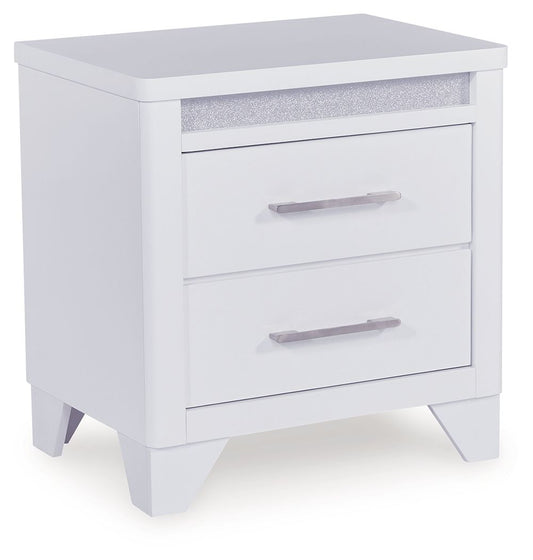 Jarlee - White - Two Drawer Night Stand - Hornell Furniture Outlet