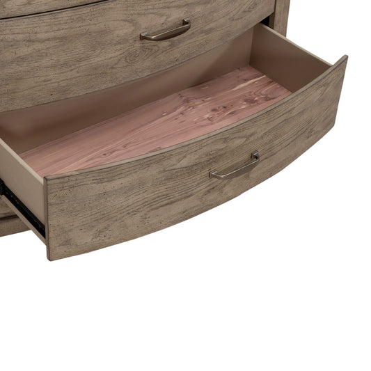 Avalon - 5 Drawer Chest - Burnished Beige - Hornell Furniture Outlet
