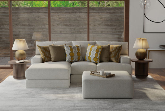 Tori - Sectional With Comfort Coil Seating, Cocktail Ottoman And Accent Pillows Included - Hornell Furniture Outlet