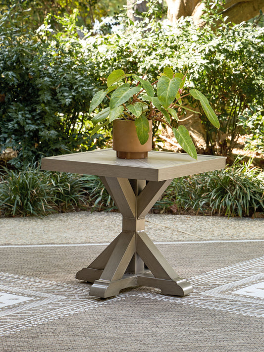 Laguna Heights - Square End Table - Beige - Hornell Furniture Outlet