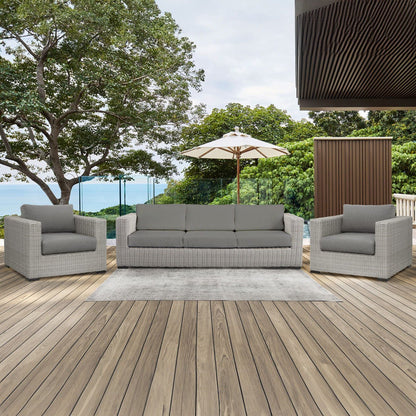 Blakley - 3 Piece Outdoor Set - Gray - Hornell Furniture Outlet
