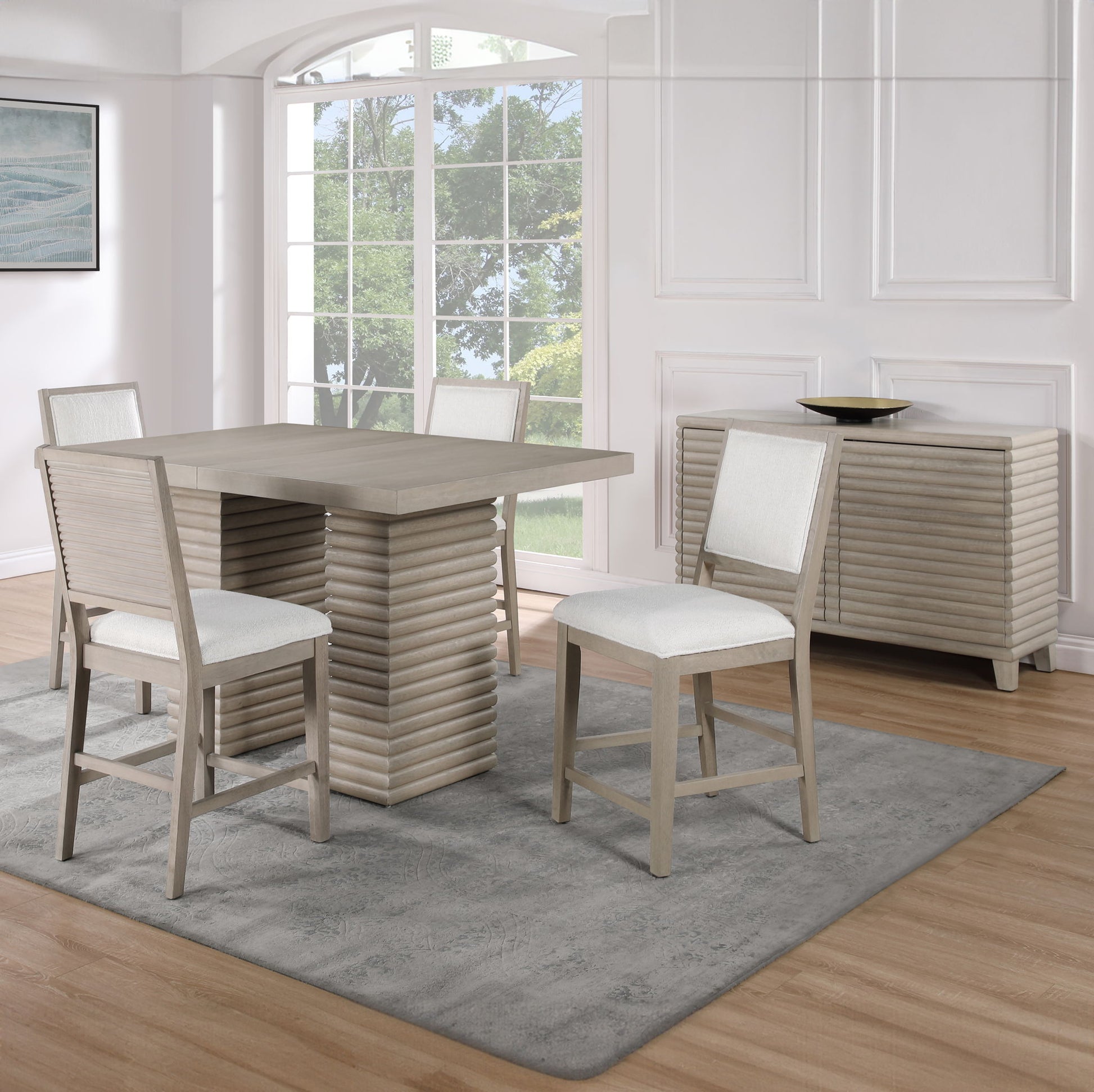 Lily - Server - Gray - Hornell Furniture Outlet