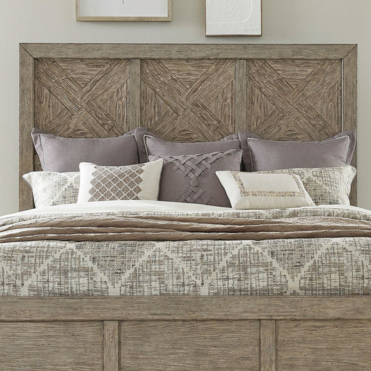 Skyview Lodge - King Panel Headboard - Cobblestone