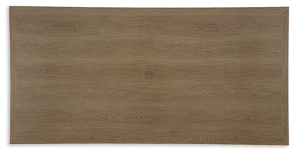 Serene Bay - Dark Brown - Rectangular Dining Table With Umbrella Option - Hornell Furniture Outlet