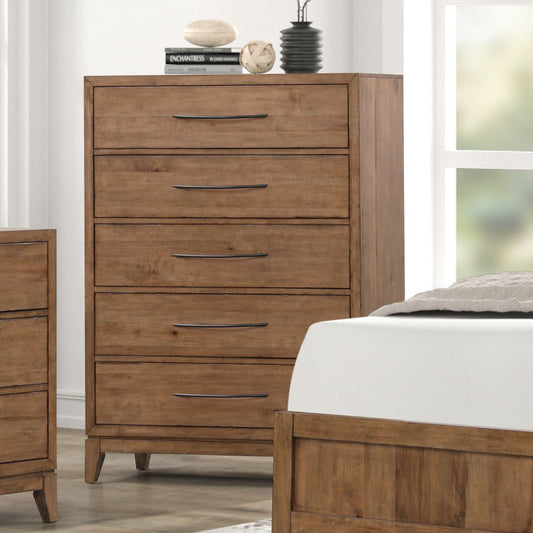 Shaker Lakes - 5 Drawer Chest - Brown - Hornell Furniture Outlet