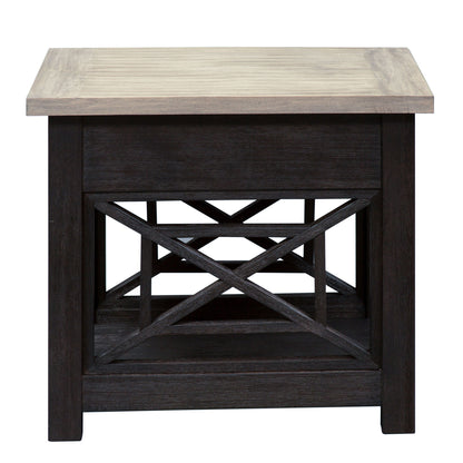 Heatherbrook - Drawer End Table - Black - Hornell Furniture Outlet