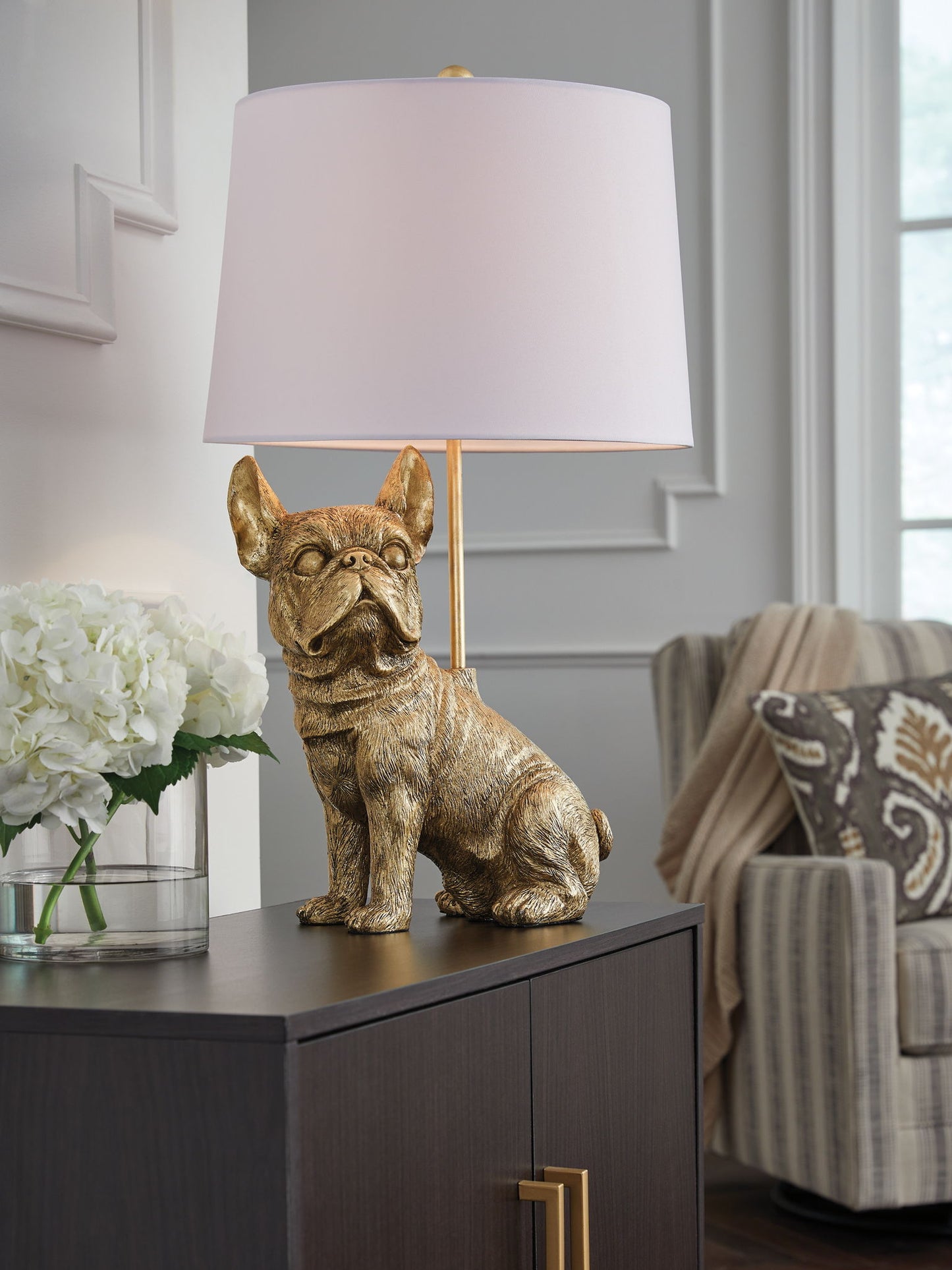 Wadeland - Gold Finish - Poly Table Lamp - Hornell Furniture Outlet