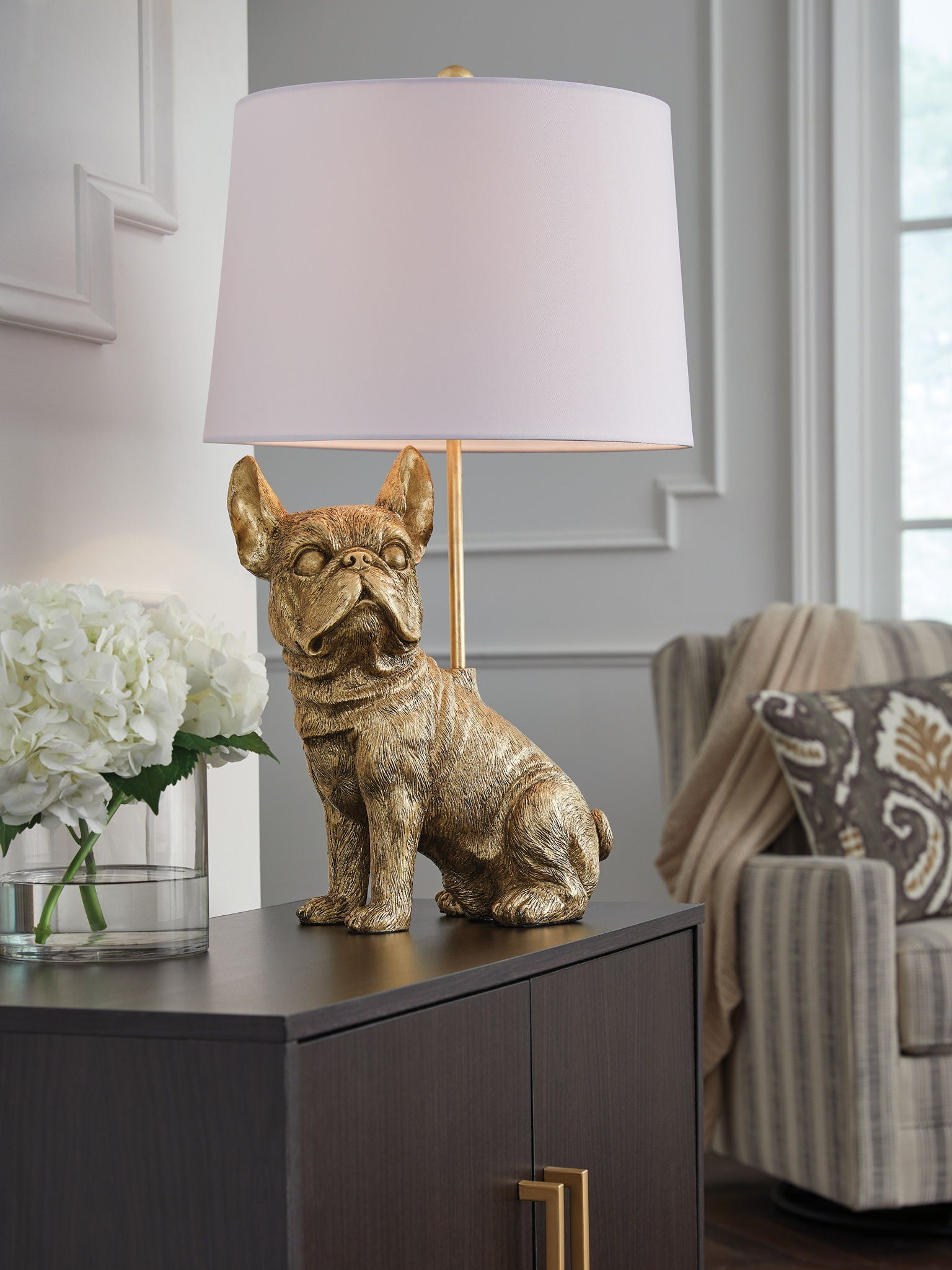 Wadeland - Gold Finish - Poly Table Lamp - Hornell Furniture Outlet