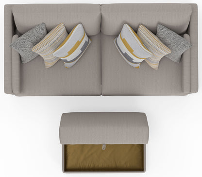 Trevor - Extra Deep Oversized Sofa With Included Storage Cocktail Ottoman - Hornell Furniture Outlet