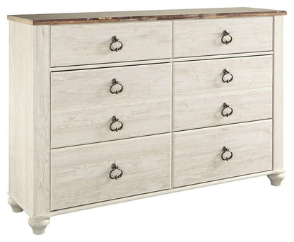 Willowton - Dresser, Mirror - Hornell Furniture Outlet