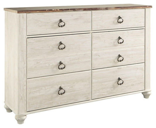 Willowton - Dresser, Mirror - Hornell Furniture Outlet