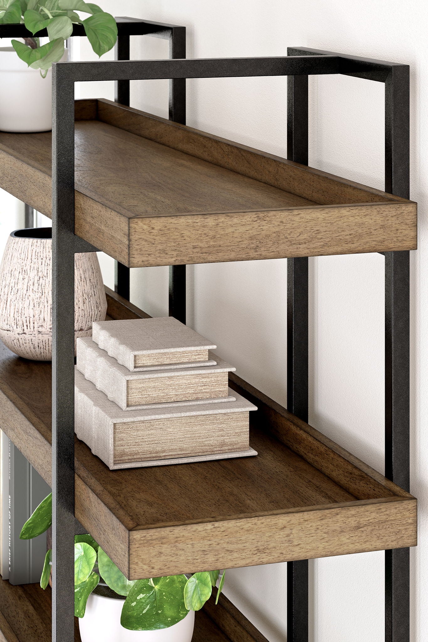 Montia - Light Brown - Bookcase - Hornell Furniture Outlet