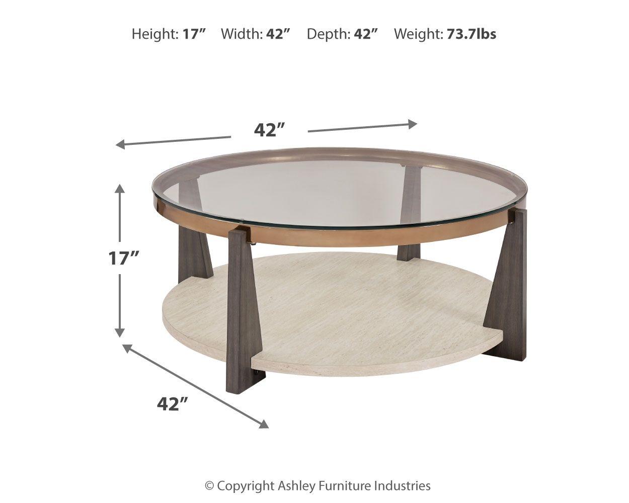 Frazwa - Multi - Round Cocktail Table - Hornell Furniture Outlet
