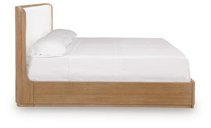 Pamaria - King Upholstered Bed - Light Brown