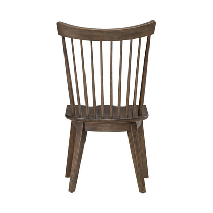 Midland Falls - Spindle Back Side Chair (RTA) - Dark Brown - Hornell Furniture Outlet