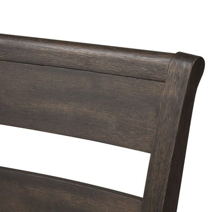 Double Bridge - Splat Back Side Chair - Dark Brown - Hornell Furniture Outlet