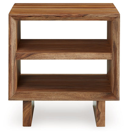 Dressonni - Brown - Square End Table - Hornell Furniture Outlet