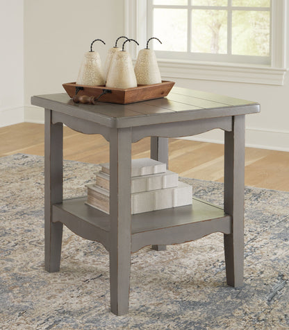 Charina - Antique Gray - Square End Table - Hornell Furniture Outlet