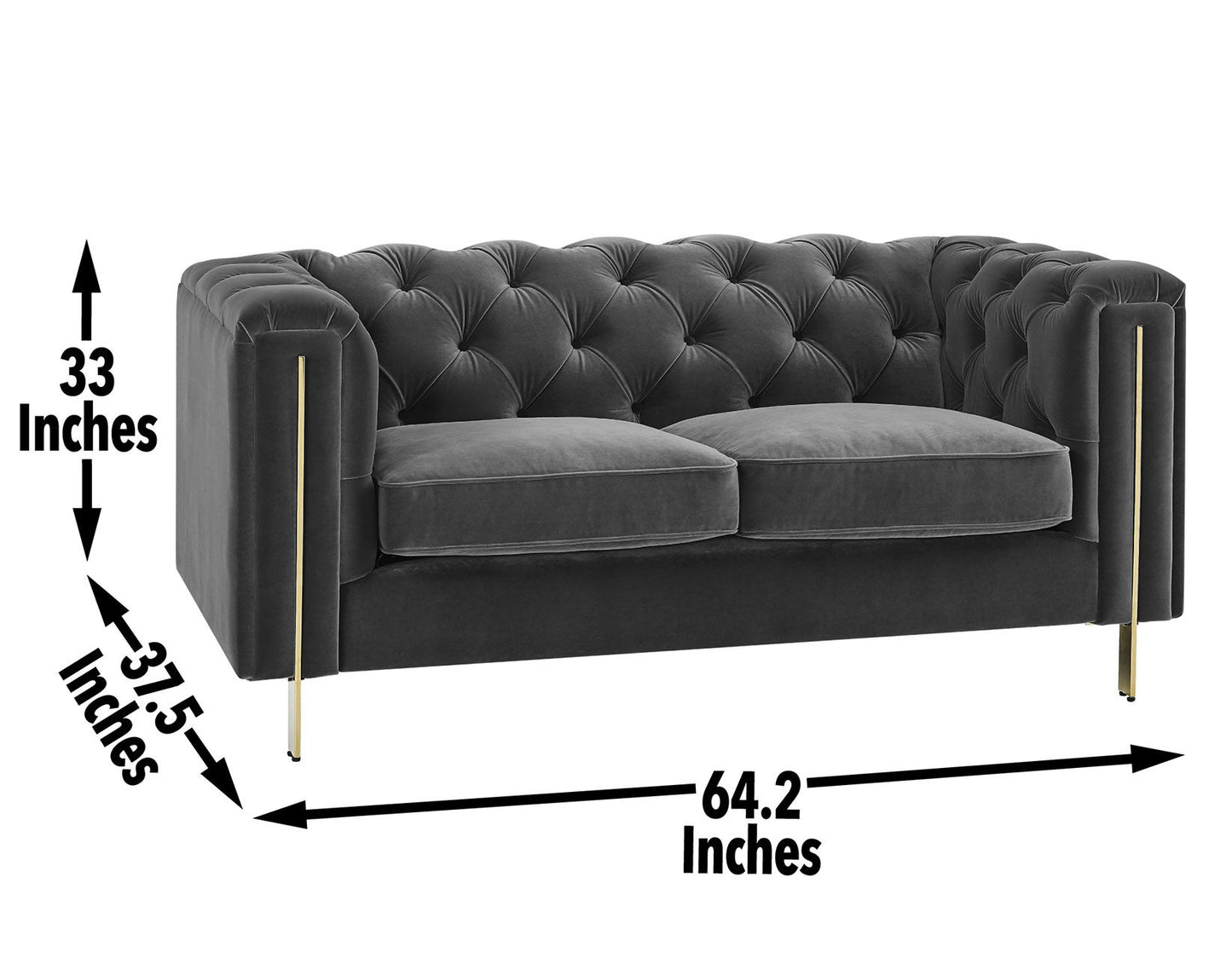 Charlene - Velvet Loveseat - Hornell Furniture Outlet