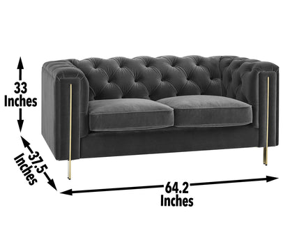 Charlene - Velvet Loveseat - Hornell Furniture Outlet