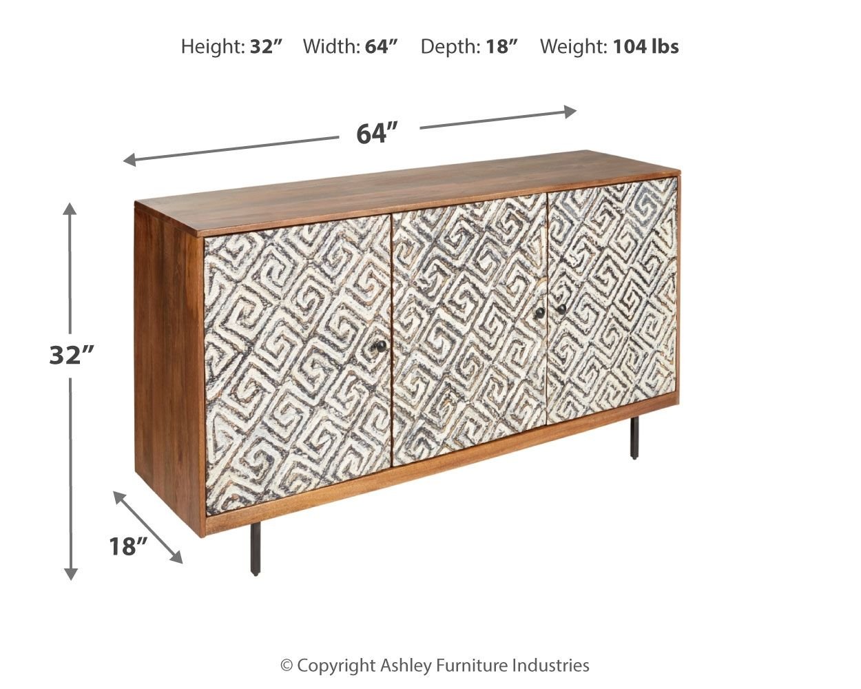 Kerrings - Brown / Black / White - Accent Cabinet - Hornell Furniture Outlet