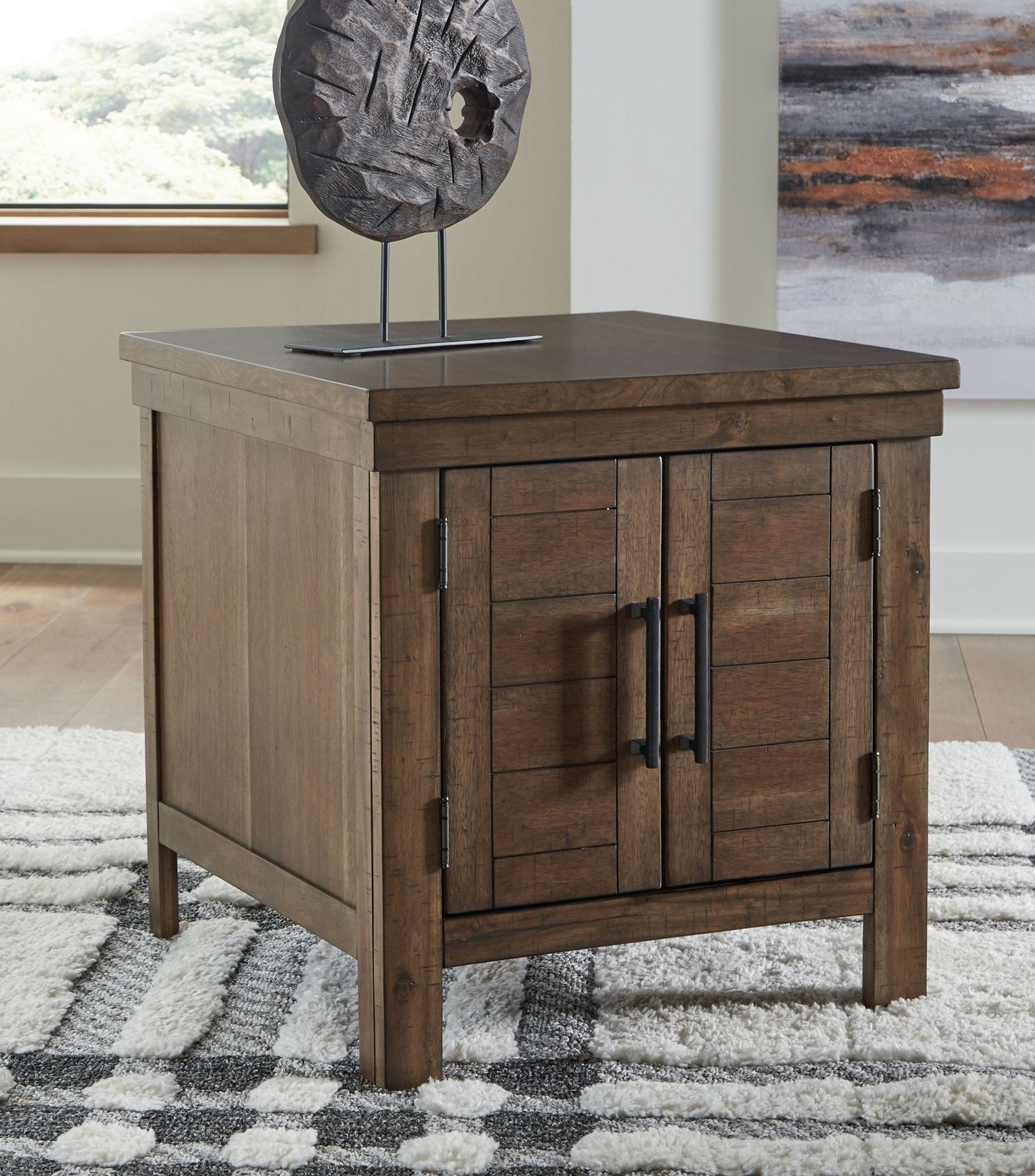 Moriville - Grayish Brown - Rectangular End Table - Hornell Furniture Outlet