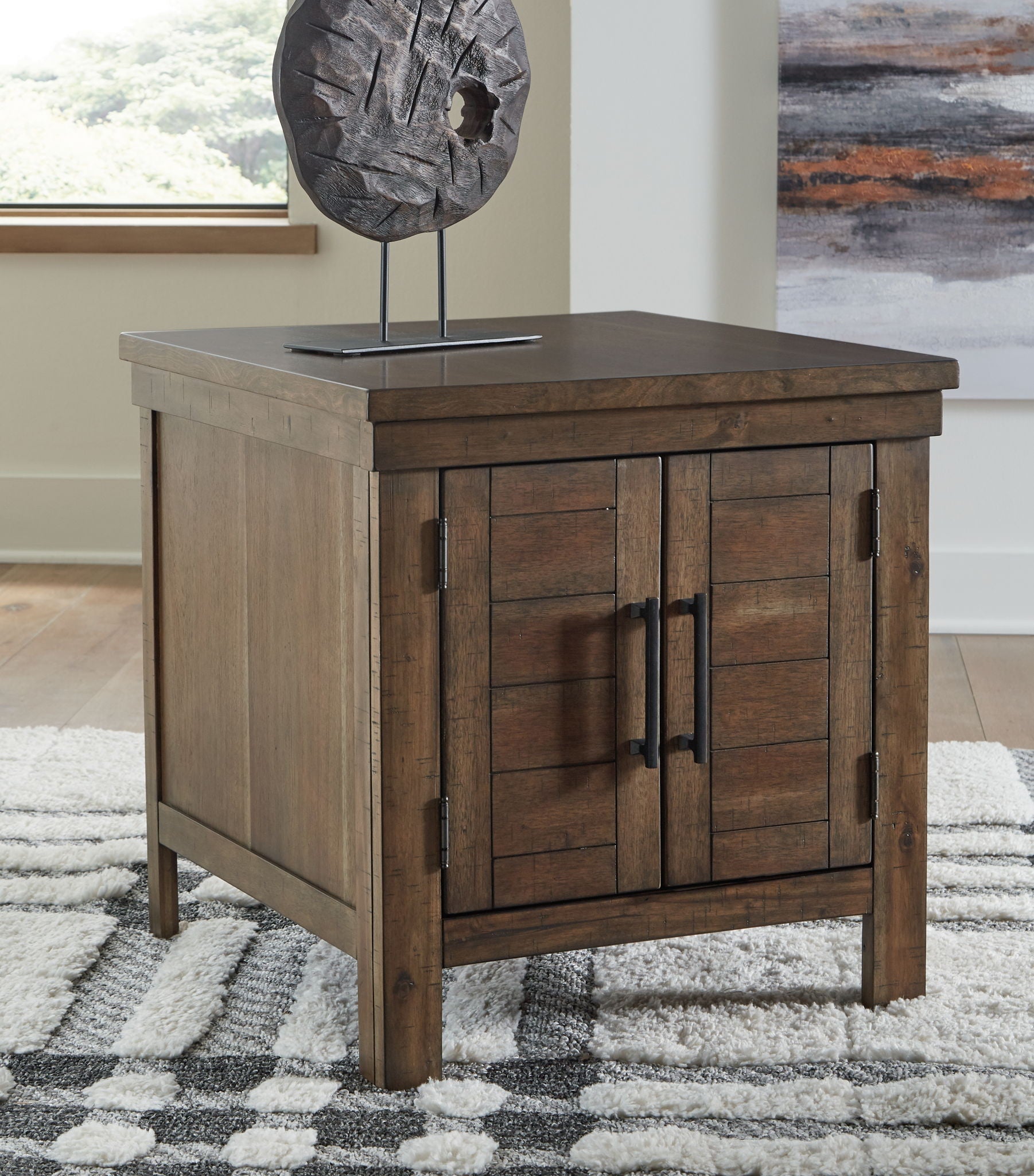 Moriville - Grayish Brown - Rectangular End Table - Hornell Furniture Outlet