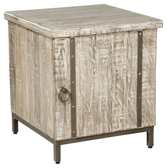 Laddford - Whitewash - Accent Cabinet - Shelf - Hornell Furniture Outlet