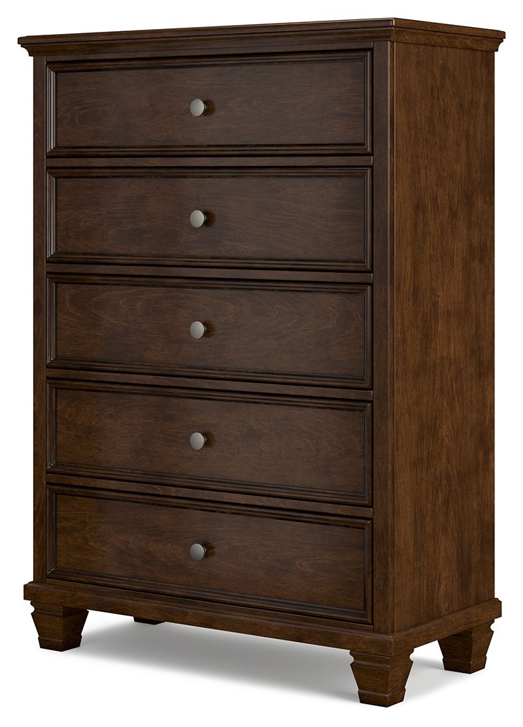 Danabrin - Brown - Five Drawer Chest - Hornell Furniture Outlet