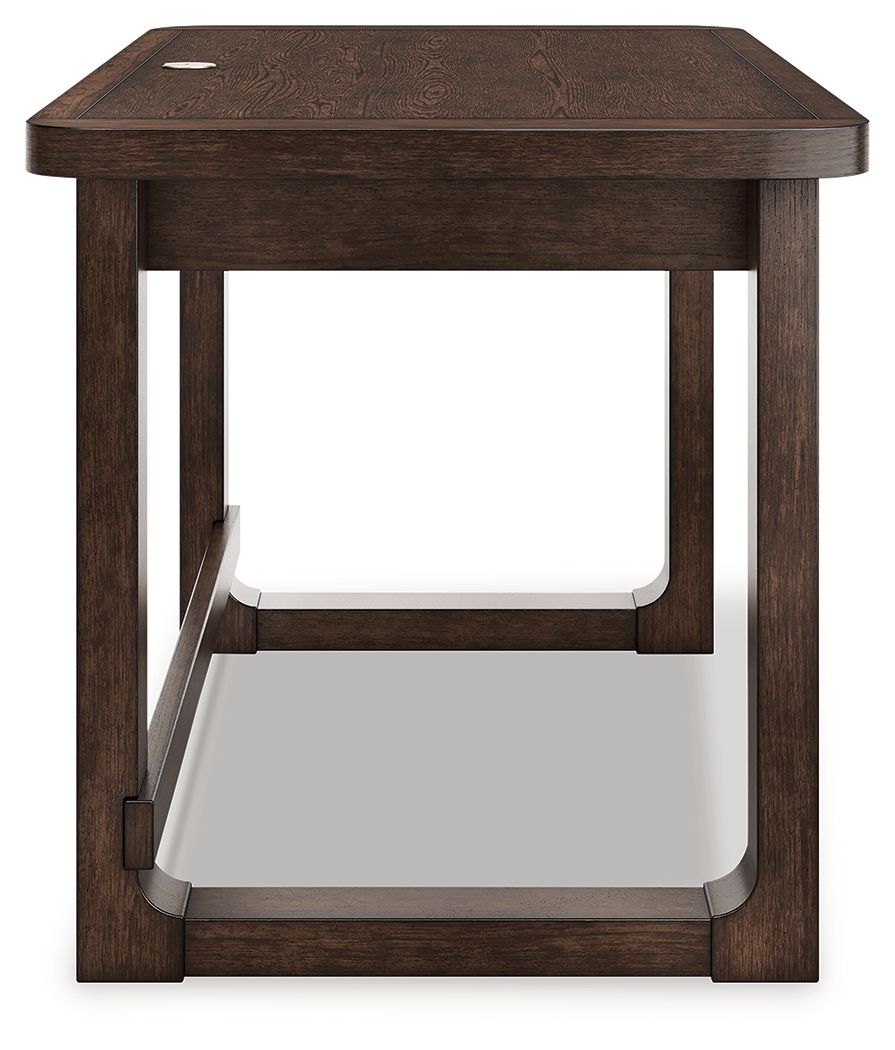 Breckington - Dark Brown - Home Office Desk - Hornell Furniture Outlet