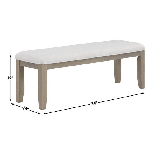 Lily - Bench - Gray - Hornell Furniture Outlet