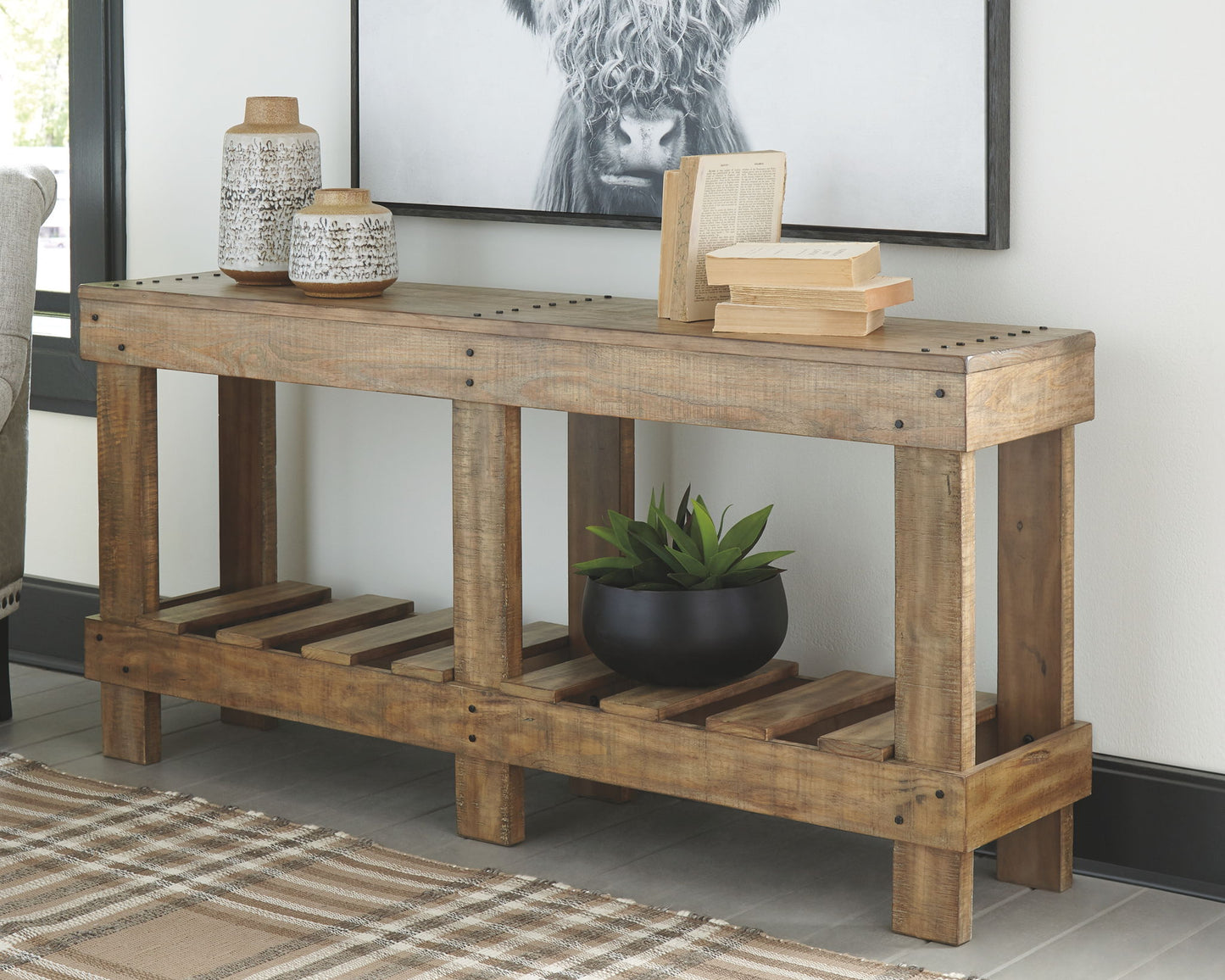 Susandeer - Brown - Console Sofa Table - Hornell Furniture Outlet
