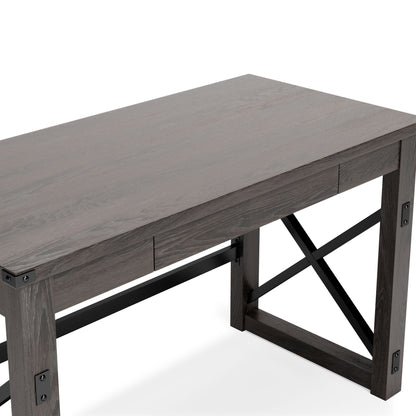 Freedan - Grayish Brown - Home Office Desk - Hornell Furniture Outlet