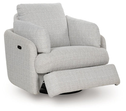 Alainmont Next - Gen Nuvella - Swivel Power Recliner - Hornell Furniture Outlet