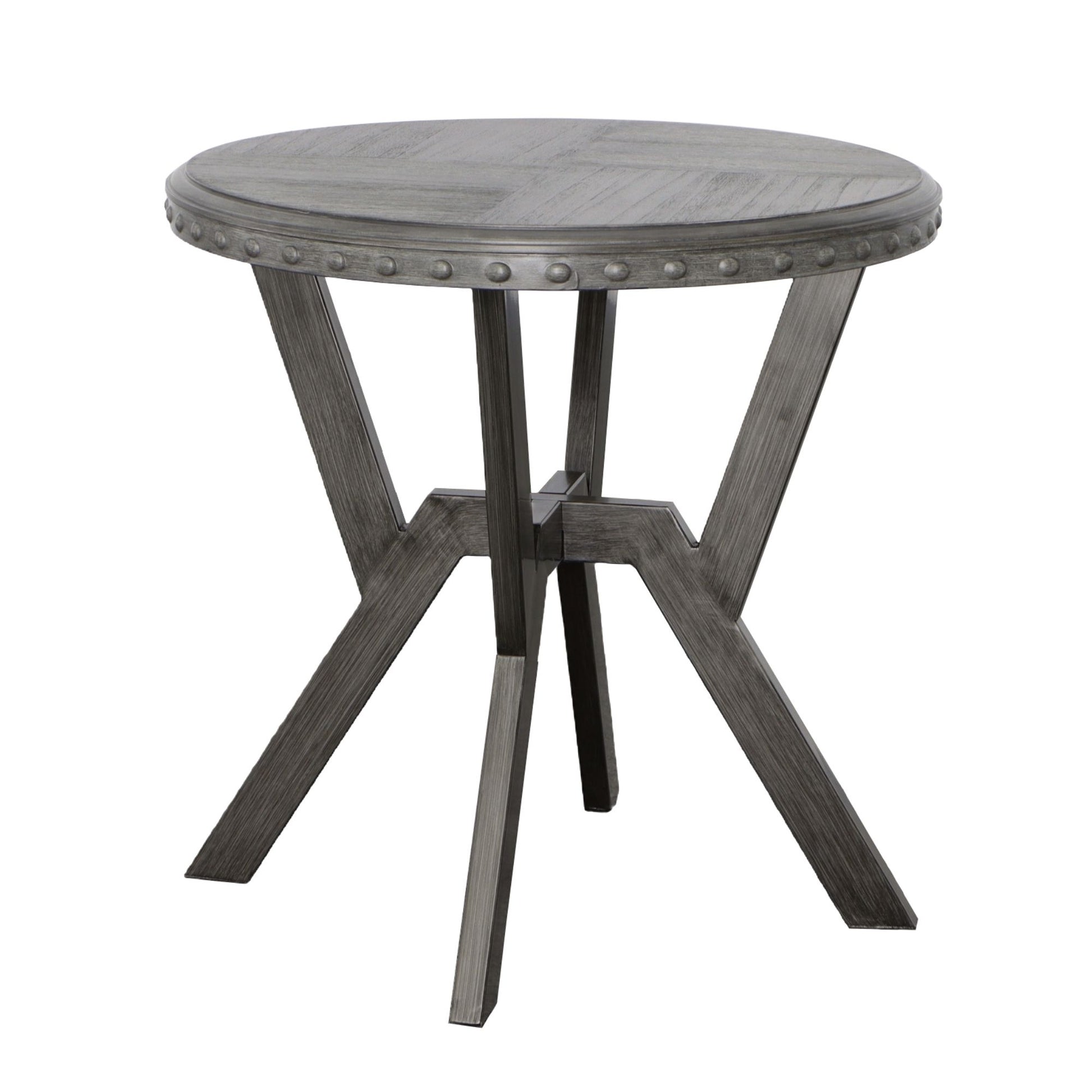 Alamo - Round End Table - Gray - Hornell Furniture Outlet