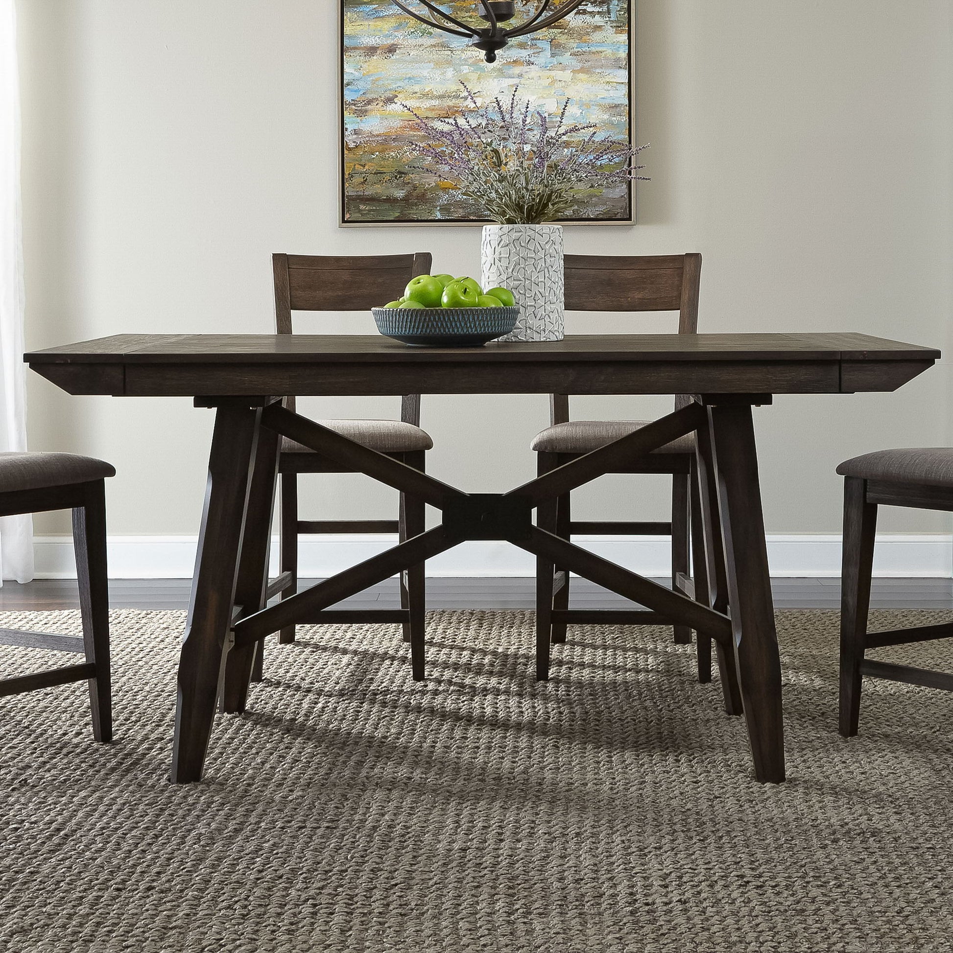 Double Bridge - Gathering Table - Dark Brown - Hornell Furniture Outlet