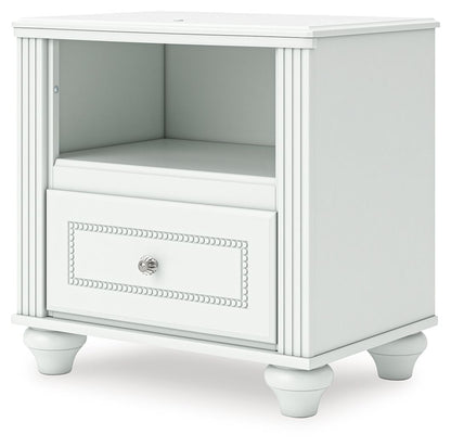 Kozlani - One Drawer Night Stand - White - Hornell Furniture Outlet