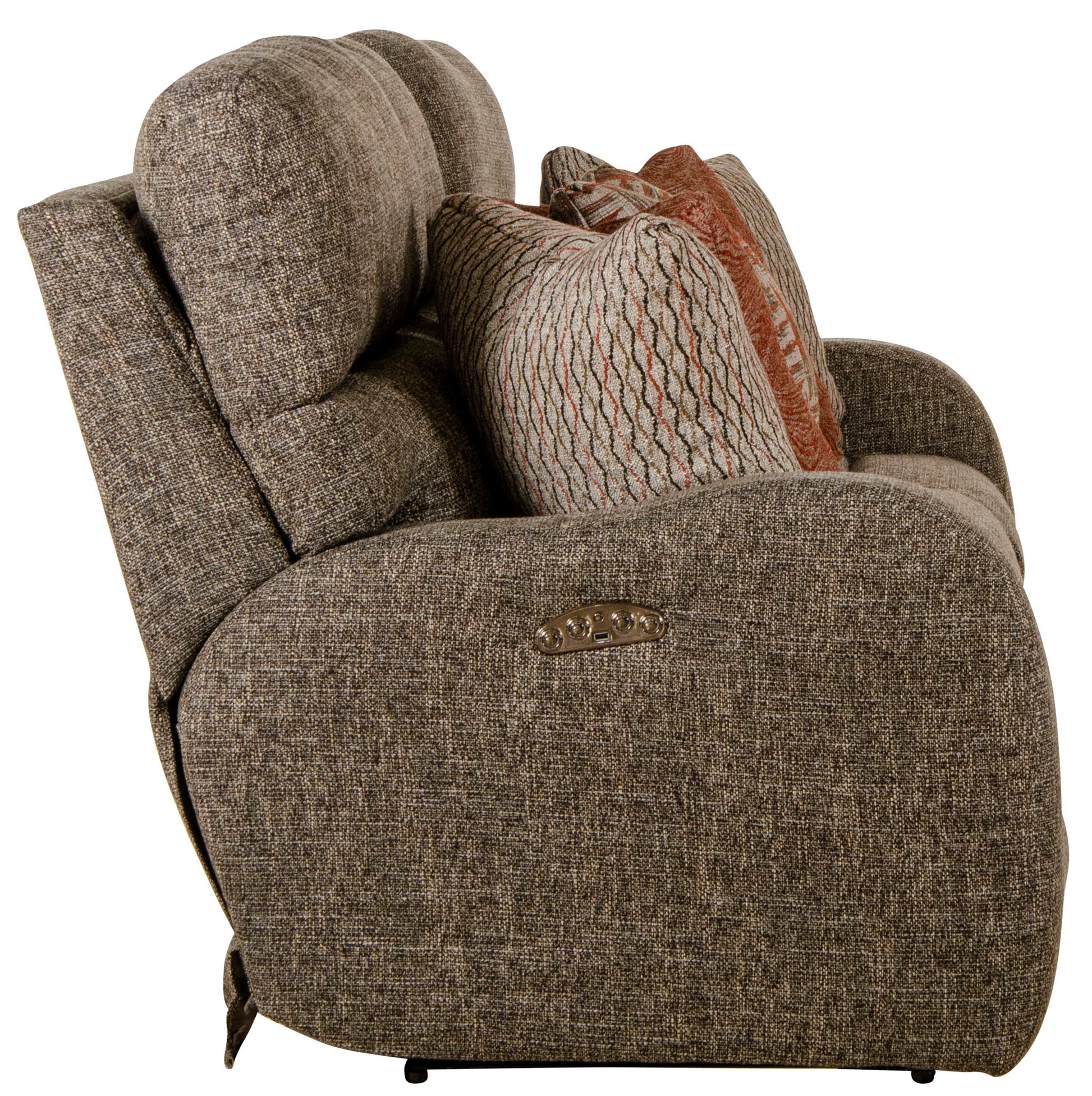 Liam - Power Headrest Power Lay Flat Reclining Sofa - Coal - Hornell Furniture Outlet