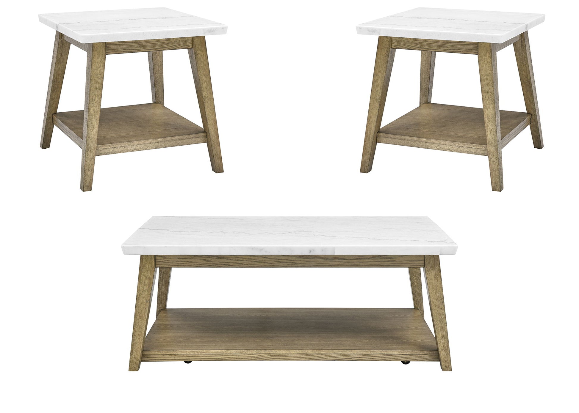 Vida - 3 Piece Occasional Table Set - Brown - Hornell Furniture Outlet
