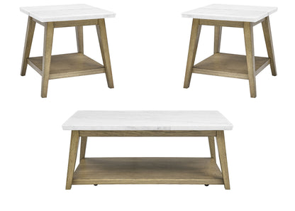 Vida - 3 Piece Occasional Table Set - Brown - Hornell Furniture Outlet
