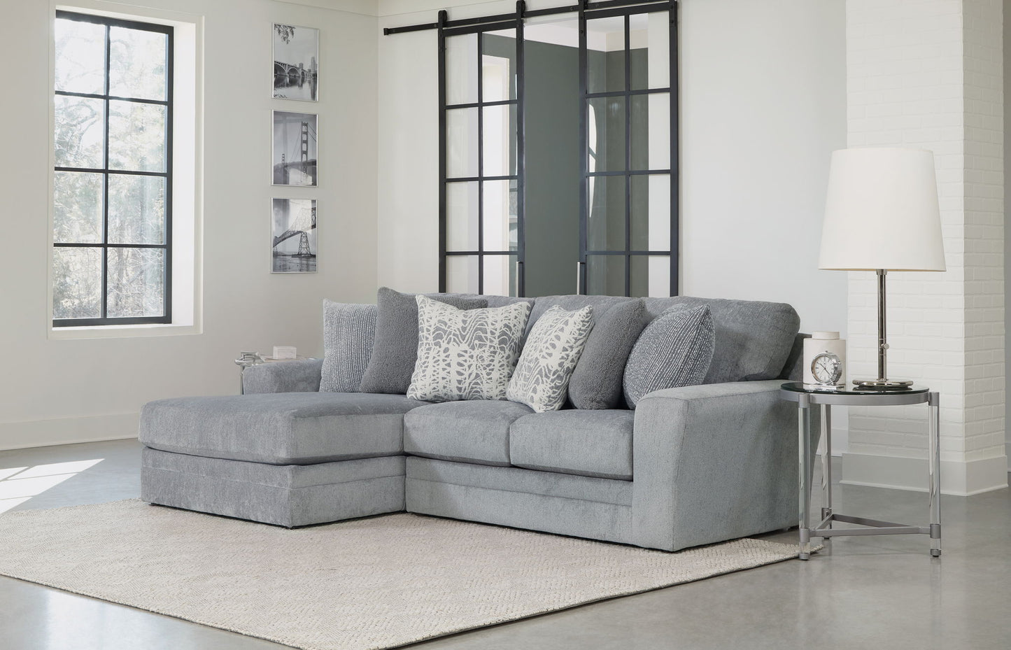 Glacier - Sectional With Included Accent Pillows - Hornell Furniture Outlet