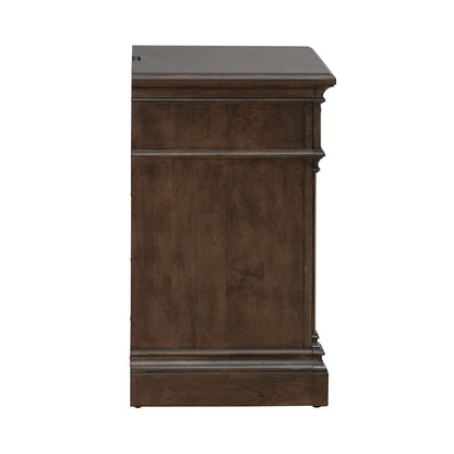 Arden Road - Nightstand With Charging Station - Satin Cherry - Hornell Furniture Outlet