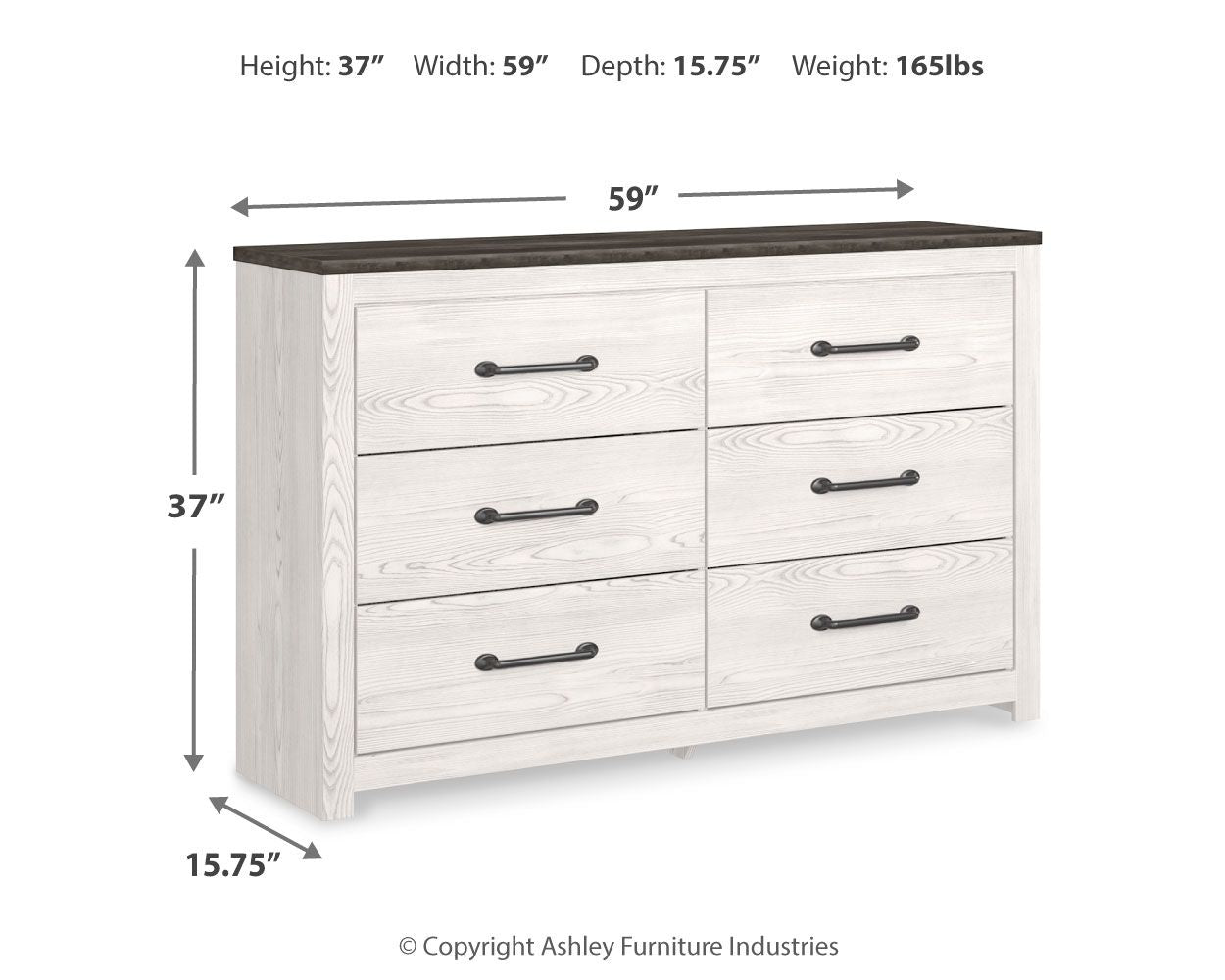 Gerridan - Dresser, Mirror - Hornell Furniture Outlet