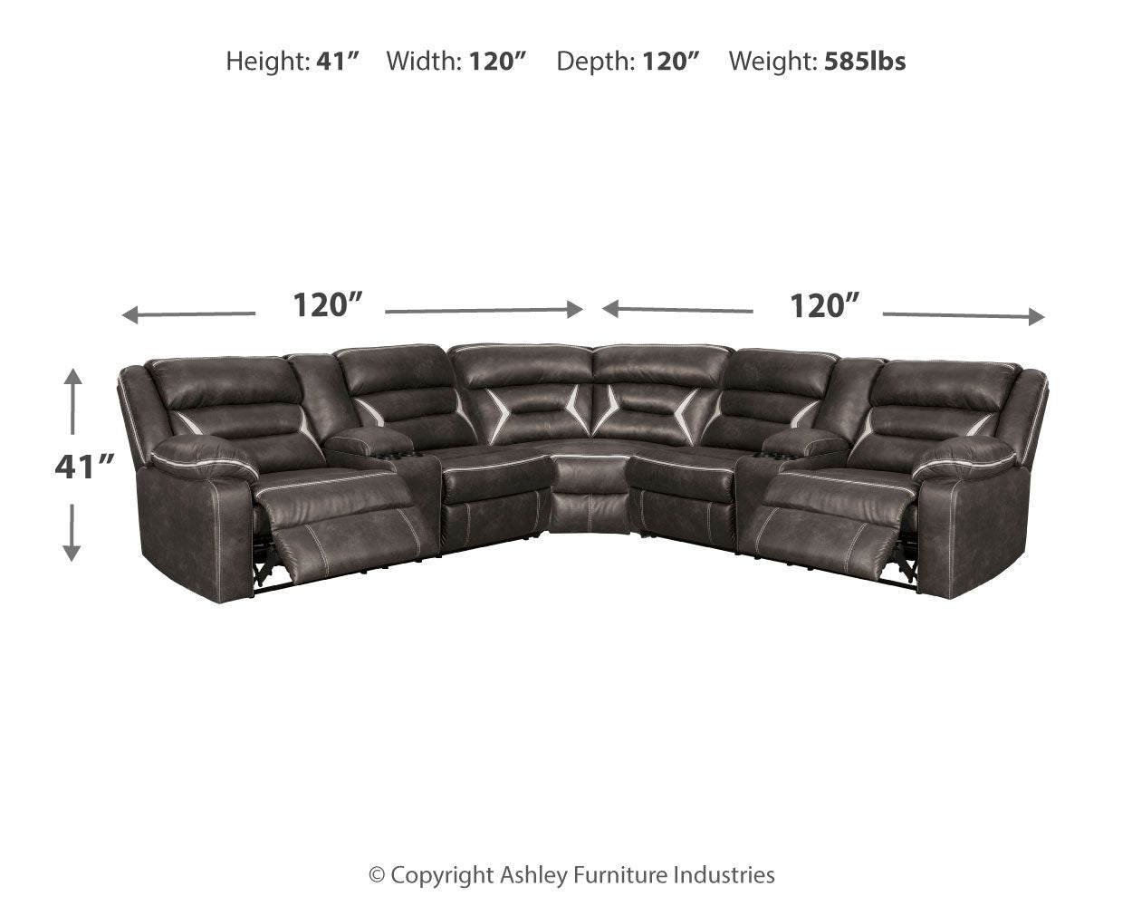 Kincord - Sectional - Hornell Furniture Outlet