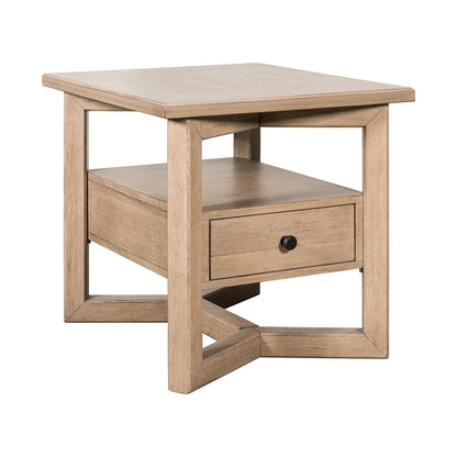 Proximity Place - Rectangular End Table - Light Brown - Hornell Furniture Outlet