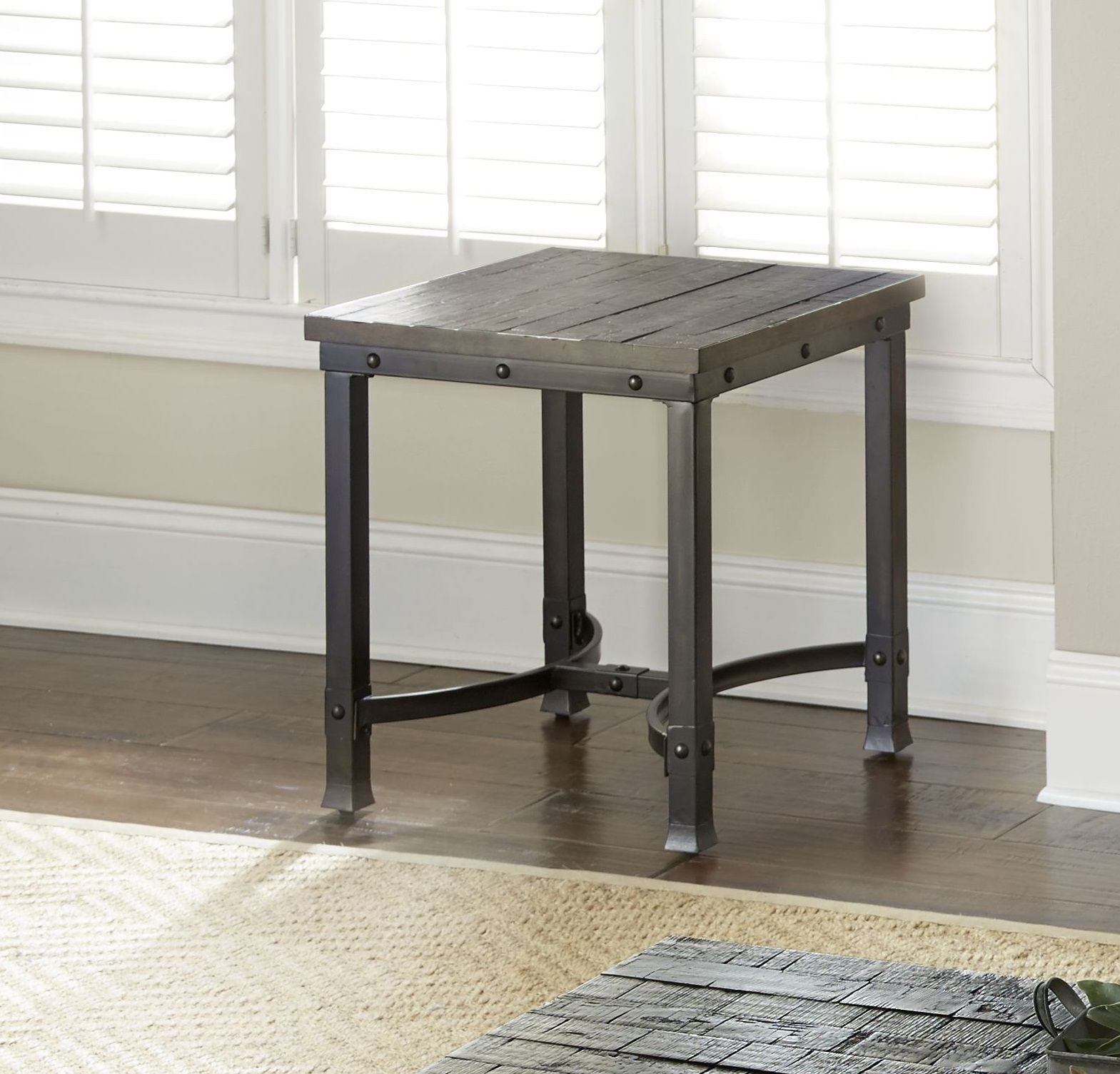 Ambrose - Square End Table - Brown - Hornell Furniture Outlet