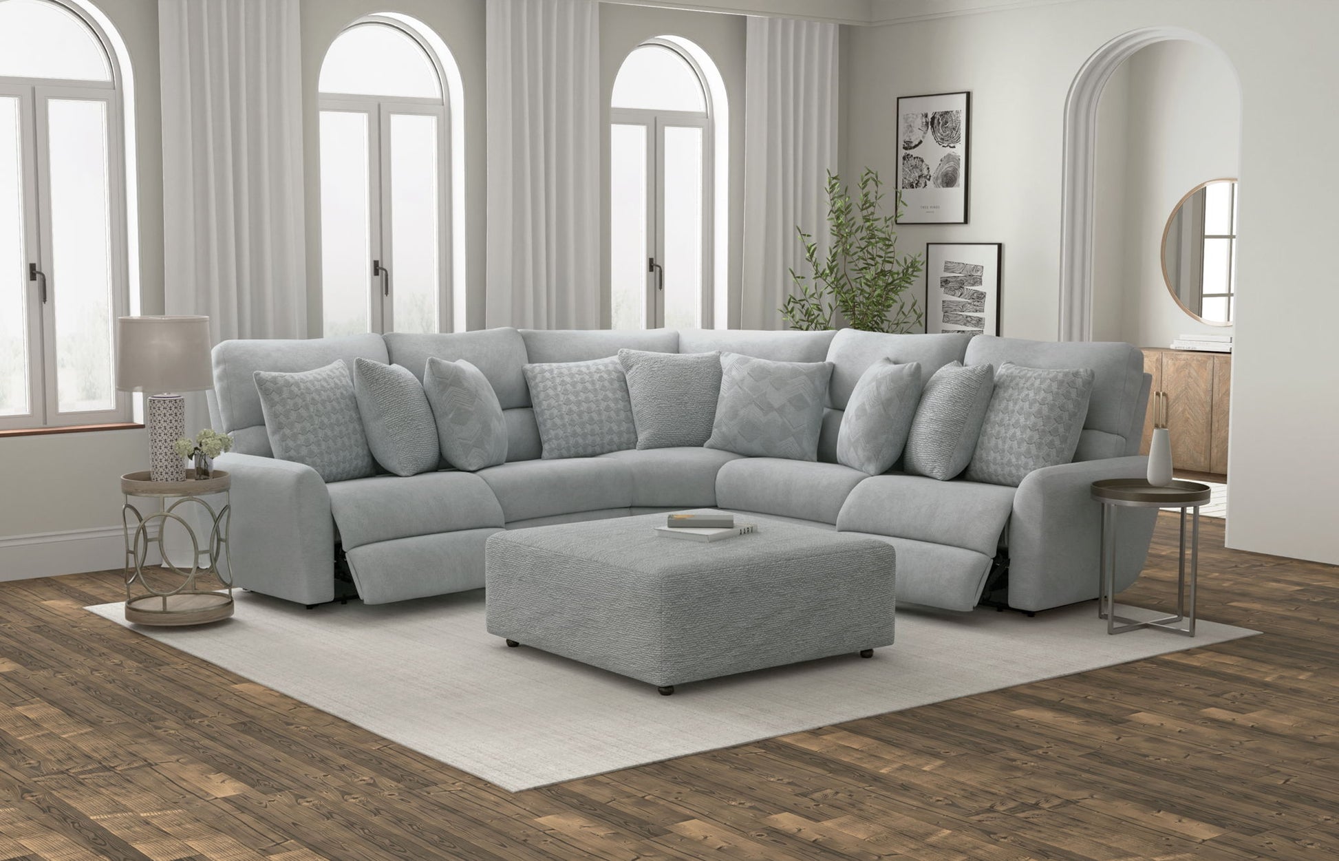 Majesty - Castered Cocktail Ottoman - Hornell Furniture Outlet