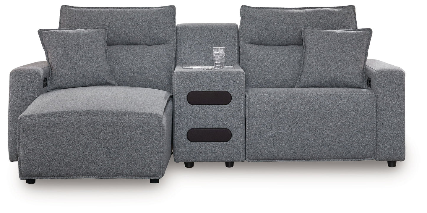 ModMax II - Salt And Pepper - Reclining Sectional - Hornell Furniture Outlet