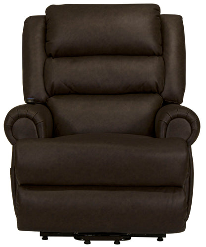Muncy - Power Lift Chaise Recliner With Dual Motor & Zero Gravity - Walnut - Hornell Furniture Outlet